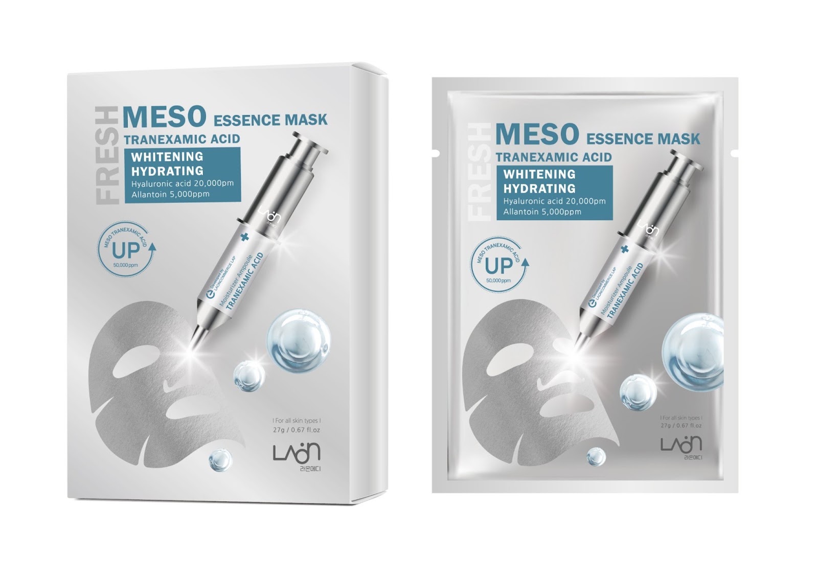 LaonMedi Meso Tranexamic Acid Essence Mask(màu bạc)